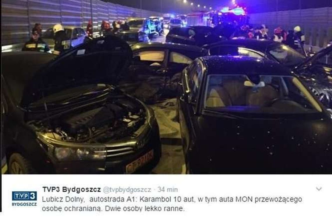 Karambol pod Toruniem: W jednym z aut Antoni Macierewicz