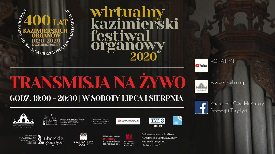 Kazimierski Festiwal Organowy w tym roku także wirtualnie
