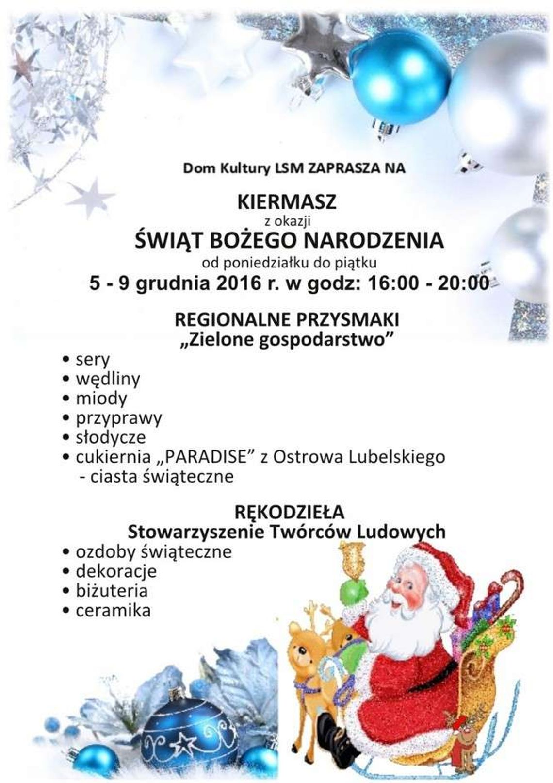 Kiermasz Bożonarodzeniowy w DK LSM