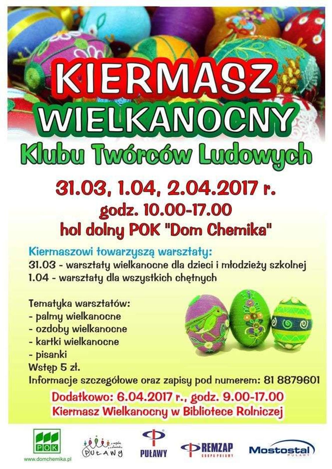 Kiermasz Wielkanocny Klubu Twórców Ludowych w Puławach