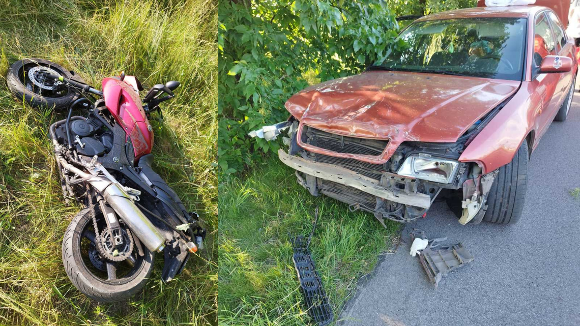 Kierowca audi nie zauważył jadącego za nim motocyklisty. 52-latek nie żyje Kierowca audi nie zauważył jadącego za nim motocyklisty. 52-latek nie żyje