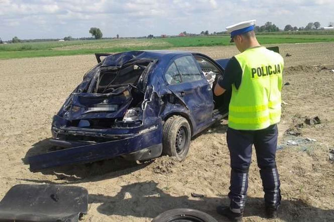 Kilka koziołków i dachowanie w polu