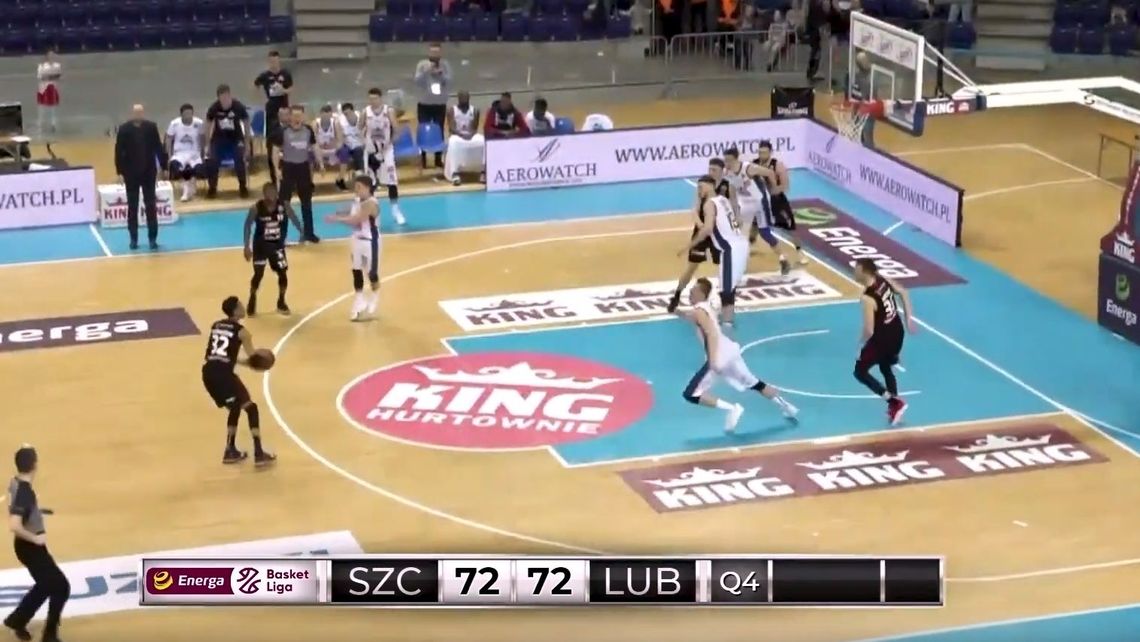 King Szczecin - TBV Start 72:75. Rzut Thomassona na wagę zwycięstwa (wideo)