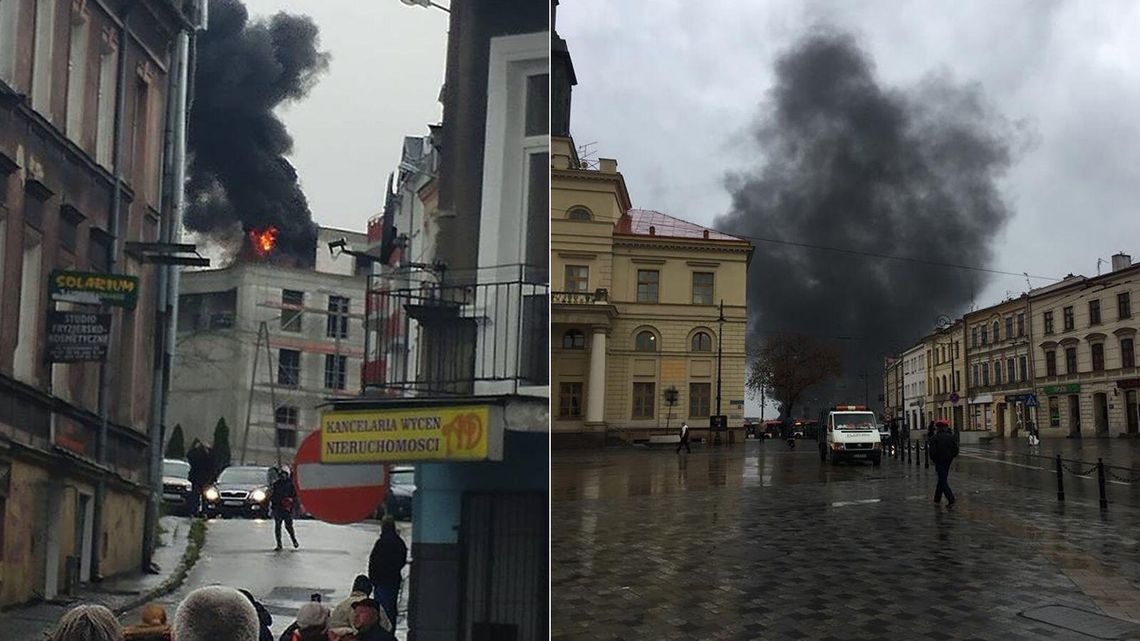 Kłęby czarnego dymu nad Lublinem. Pożar w centrum miasta [wideo]