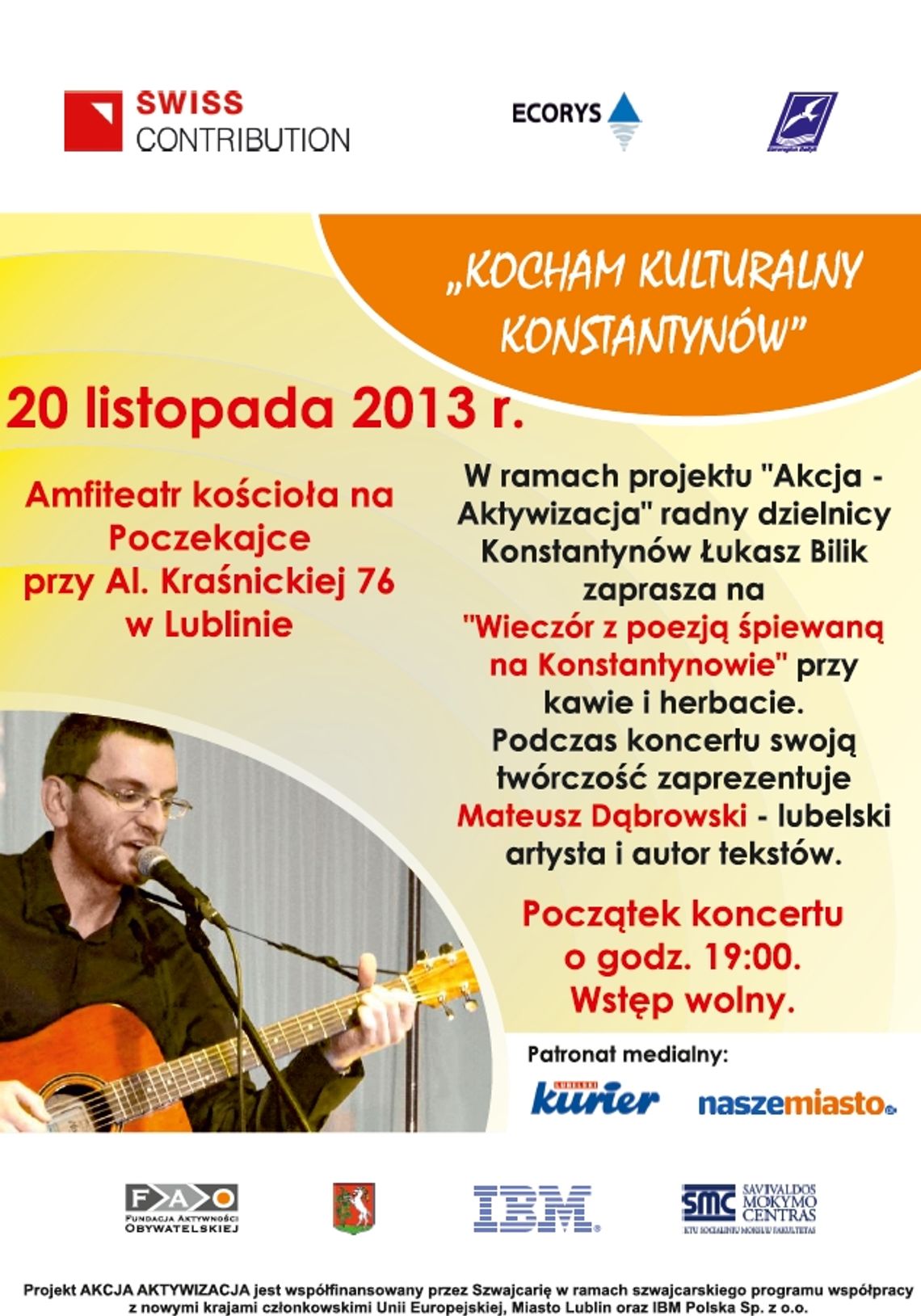 Kocham Kulturalny Konstantynów: \"Wieczór z poezją śpiewaną”