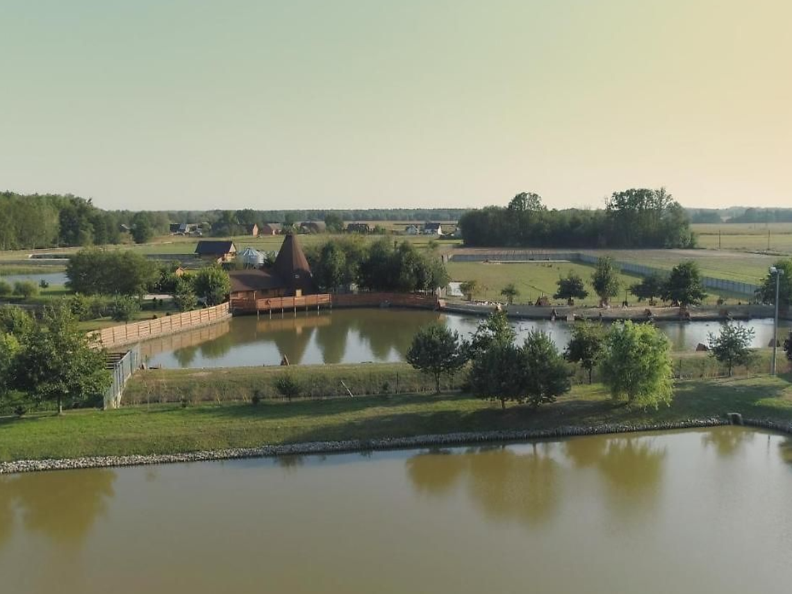 Panorama Stawów Milickich i tereny zielone wokół Agroturystyki Tatarska Zagroda – malownicze miejsce na noclegi w Dolinie Baryczy.