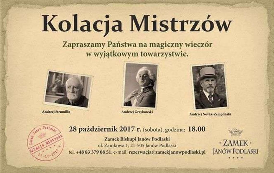Kolacja Mistrzów na Zamku w Janowie Podlaskim