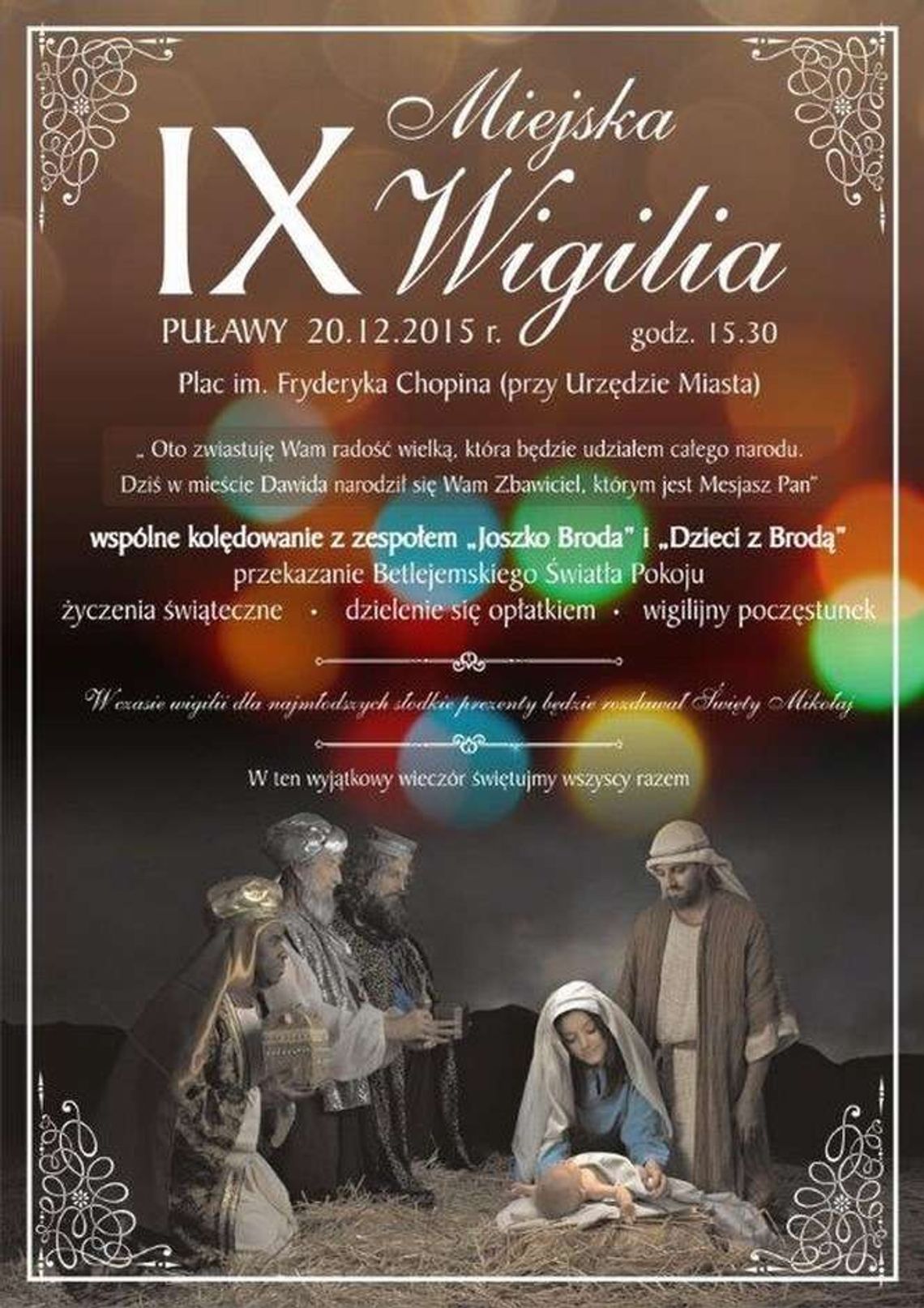 Kolędowanie z Brodą. Wigilia Miejska w Puławach