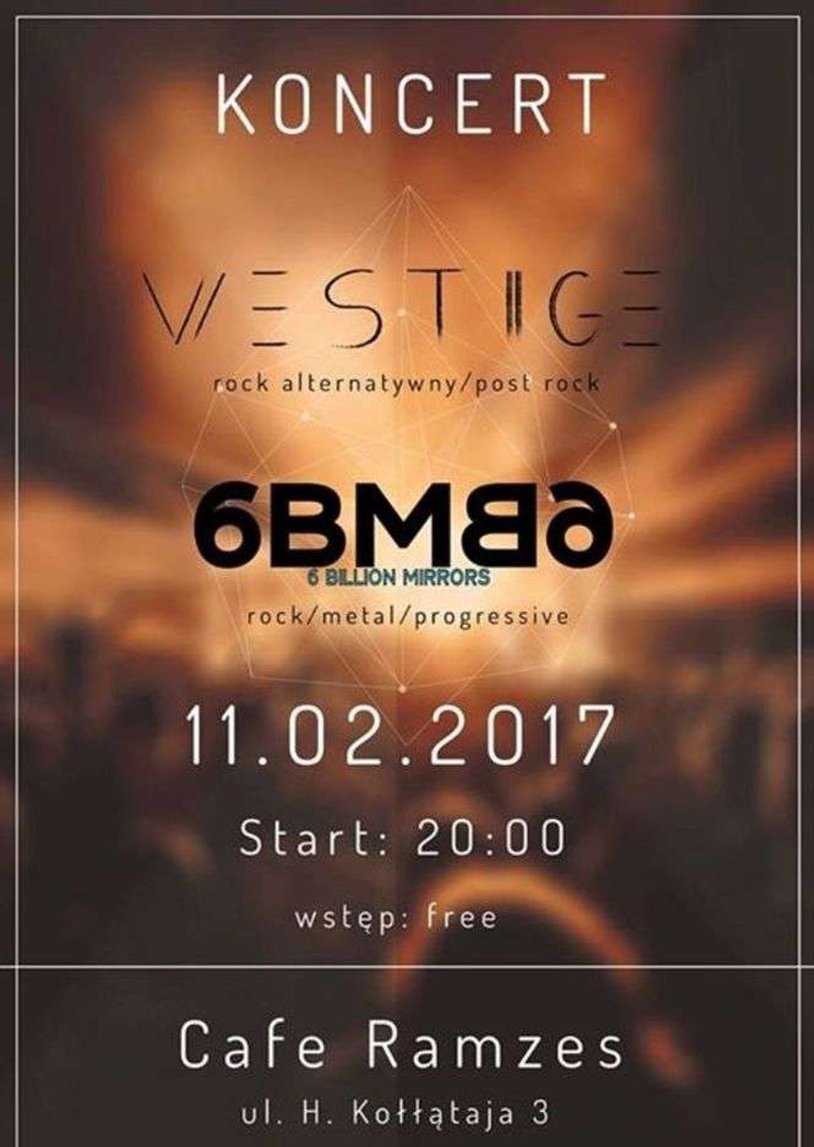 Koncert 6 Billion Mirrors i Vestige w Cafe Ramzes