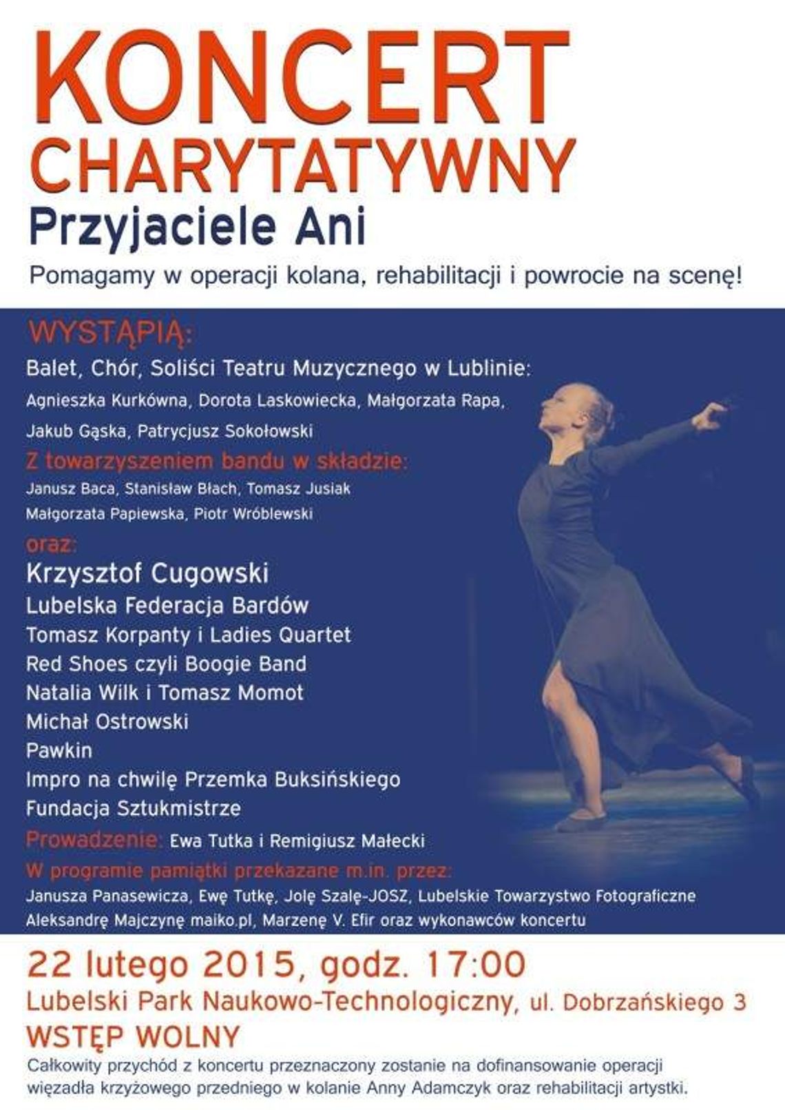 Koncert charytatywny na rzecz tancerki z Teatru Muzycznego