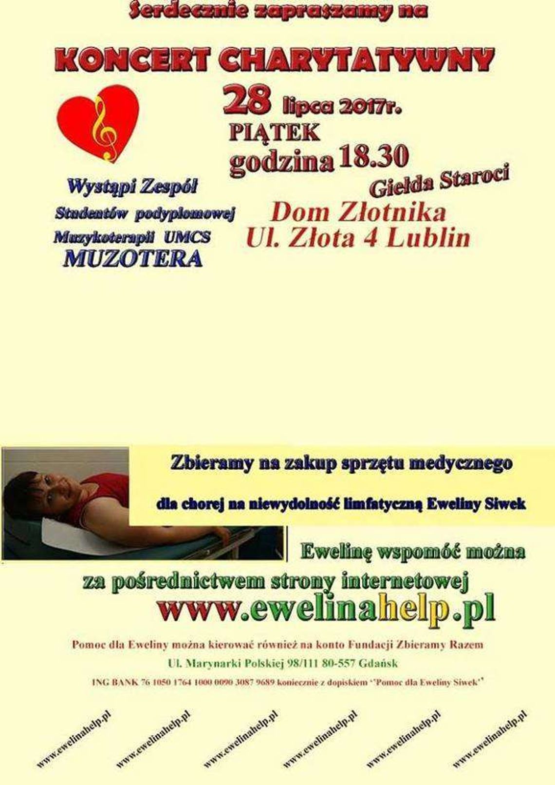Koncert charytatywny w Domu Złotnika