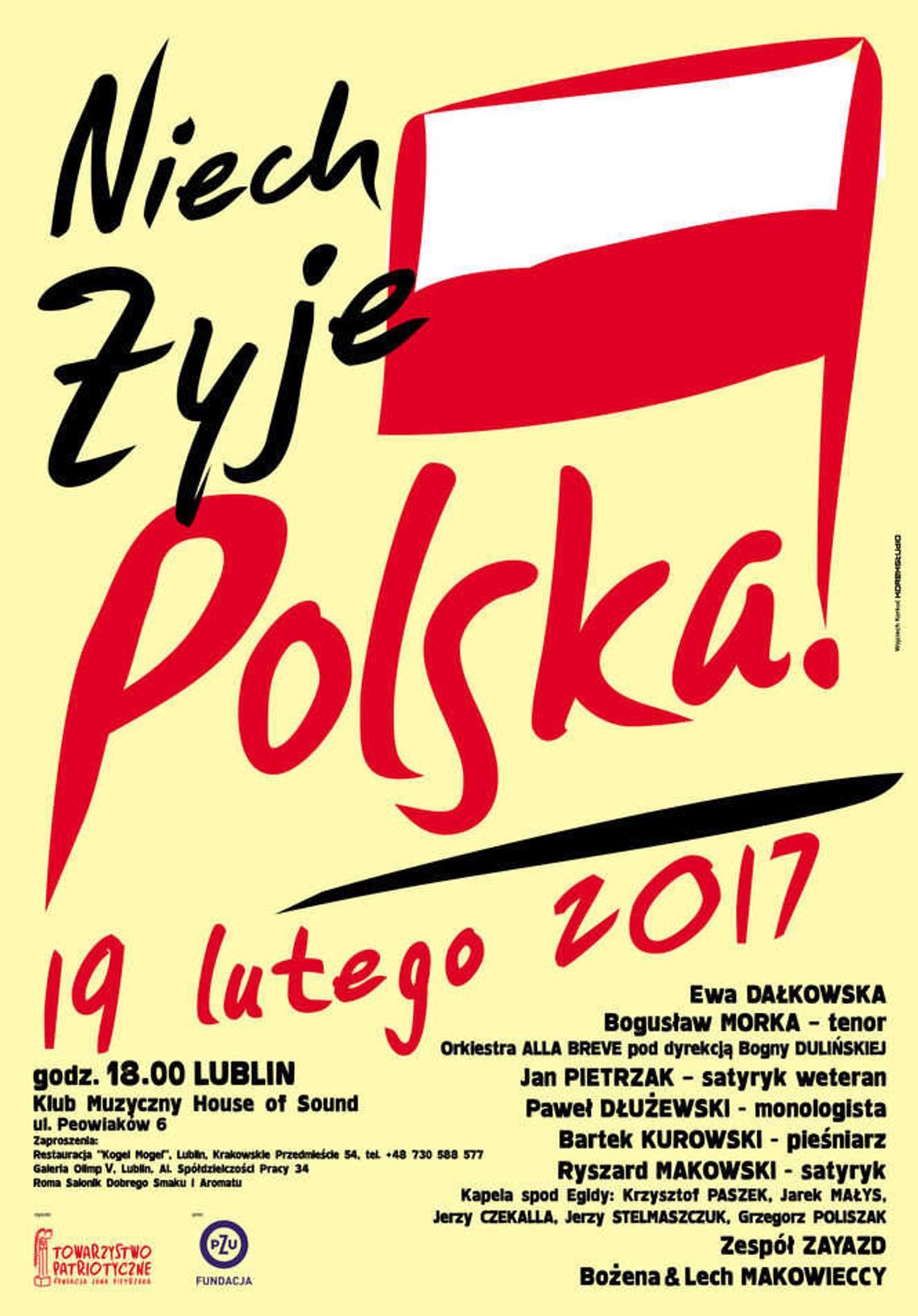 Koncert Jana Pietrzaka "Niech żyje Polska" w House of Sound