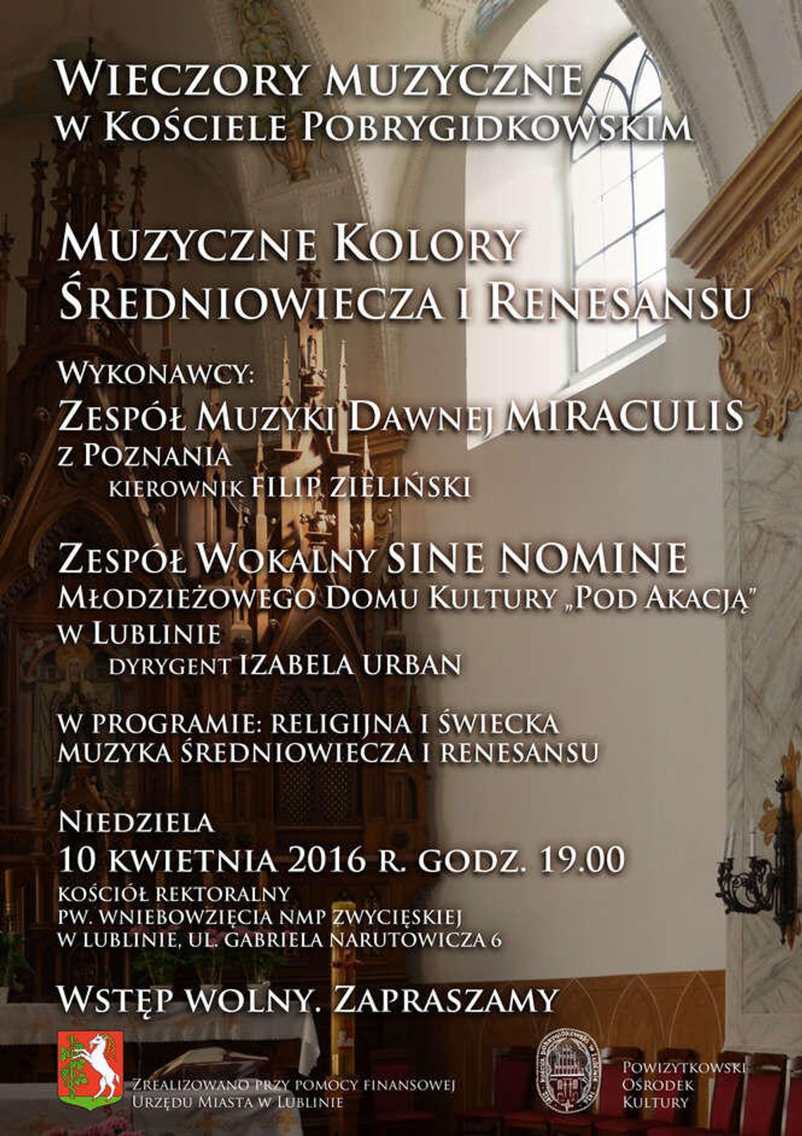 Koncert „Muzyczne Kolory Średniowiecza i Renesansu”