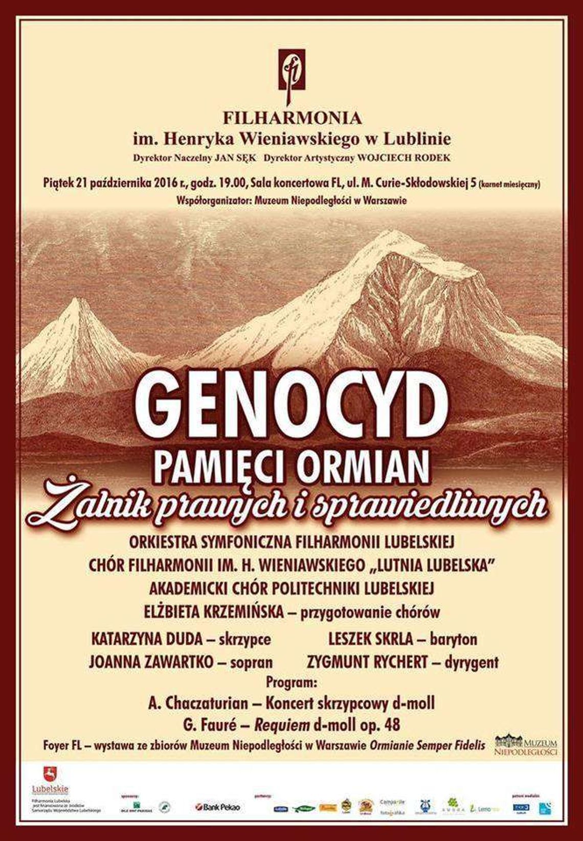 Koncert pamięci Ormian w Filharmonii