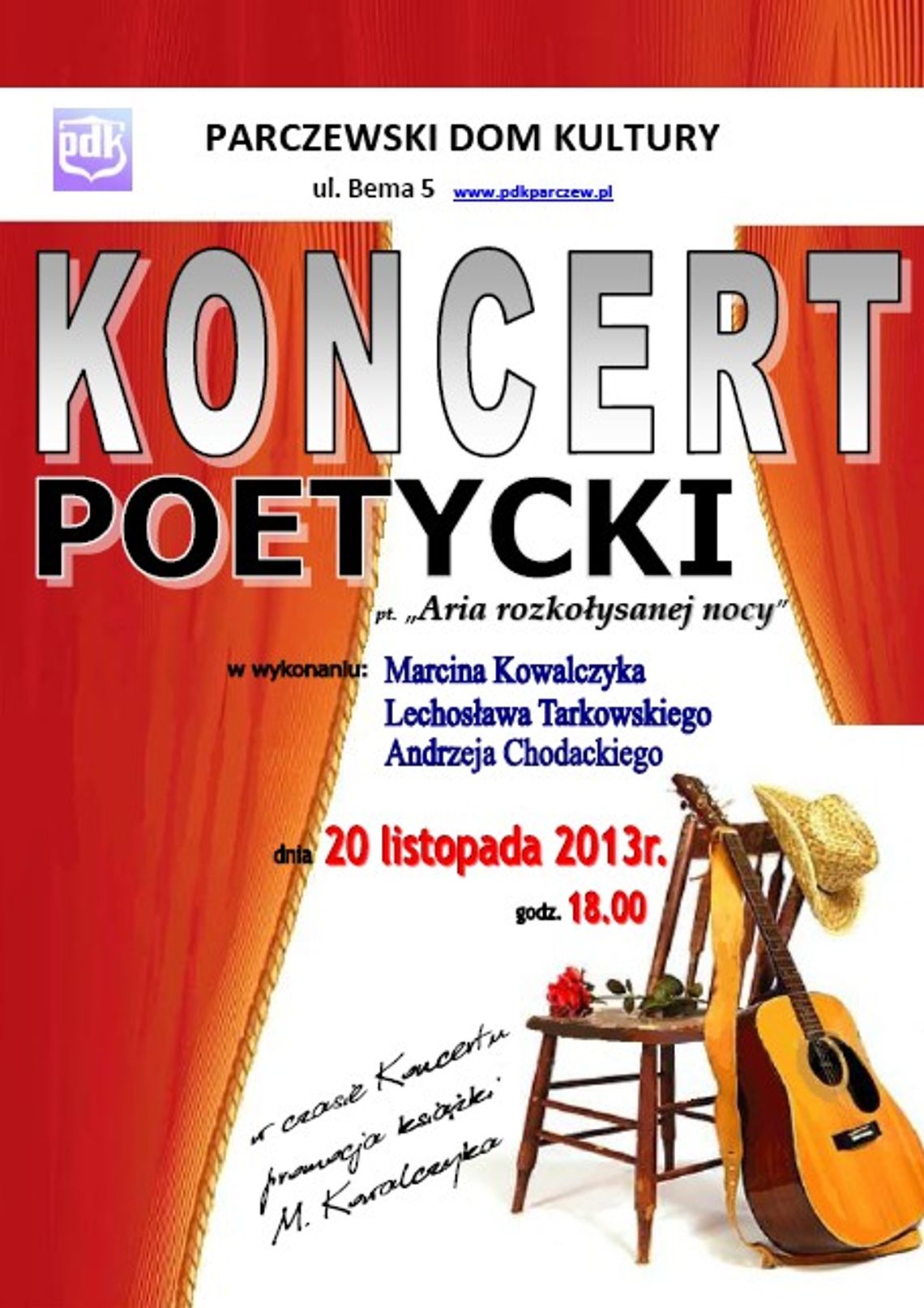 Koncert poetycki Marcina Kowalczyka