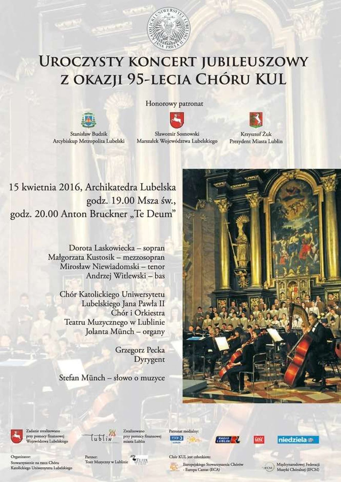 Koncert w Archikatedrze Lubelskiej z okazji 95-lecia chóru KUL