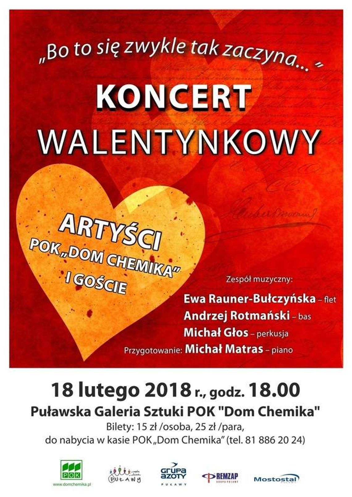 Koncert Walentynkowy w Domu Chemika