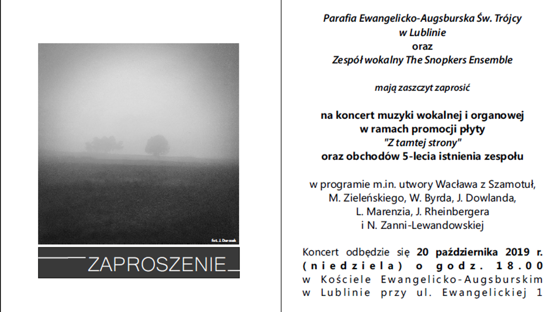 Koncert "Z tamtej strony". The Snopkers Ensemble
