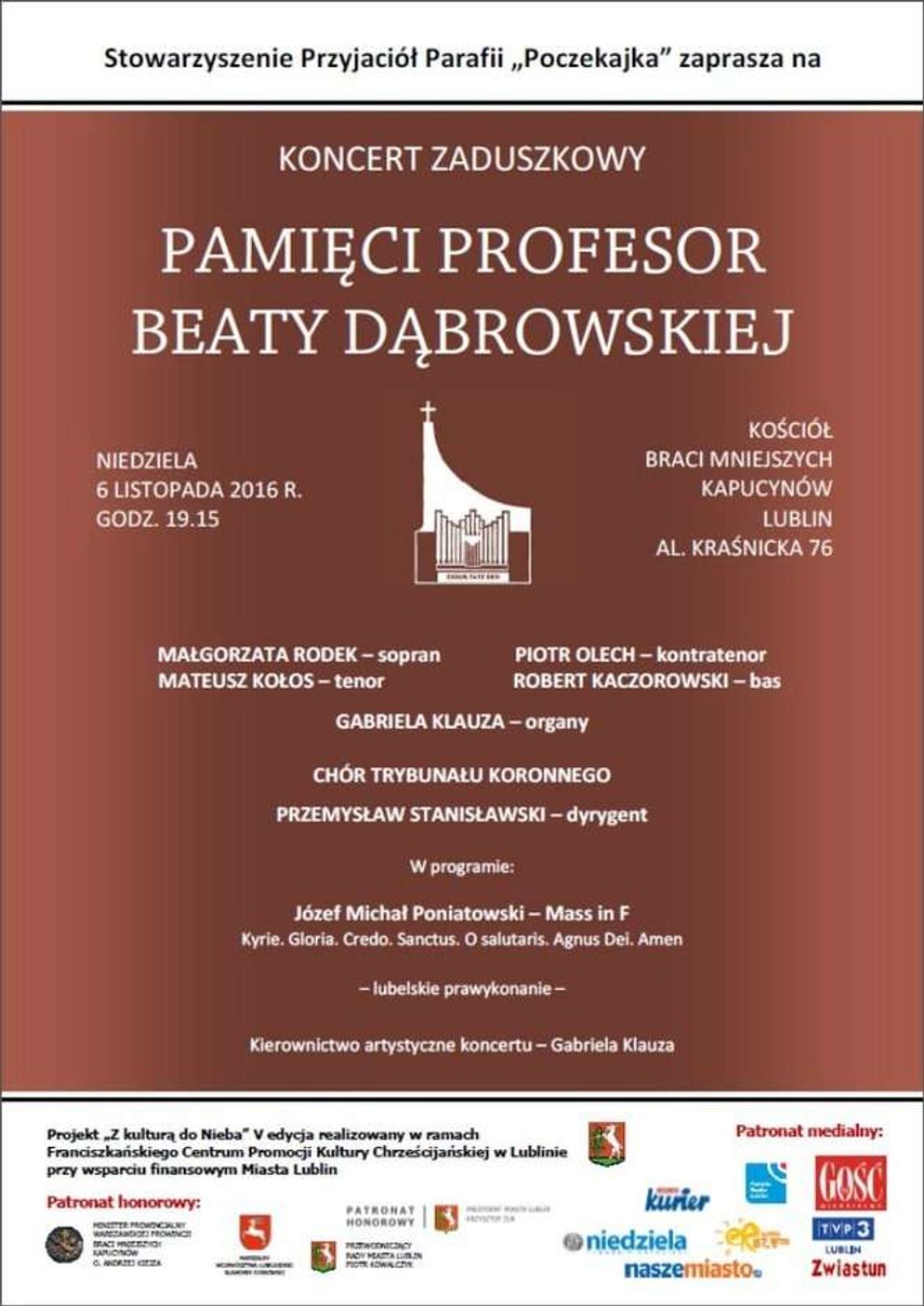 Koncert Zaduszkowy na Poczekajce