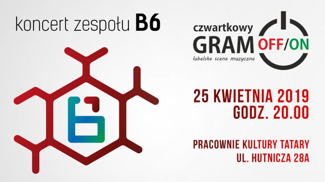 Koncert zespołu B6 w Pracowniach Kultury Tatary