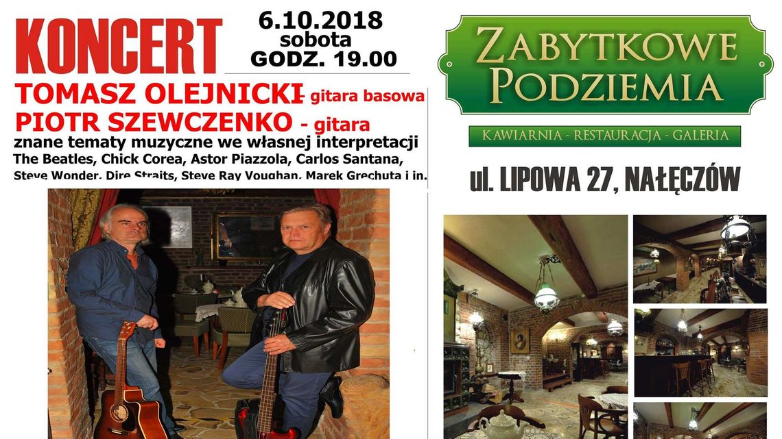 Koncerty w Zabytkowych Podziemiach w Nałęczowie Koncerty w Zabytkowych Podziemiach w Nałęczowie