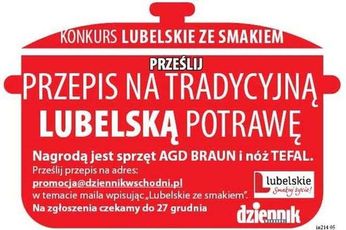 Konkurs "Lubelskie ze smakiem": Wygraj sprzęt AGD i nóż Tefal Konkurs "Lubelskie ze smakiem": Wygraj sprzęt AGD i nóż Tefal