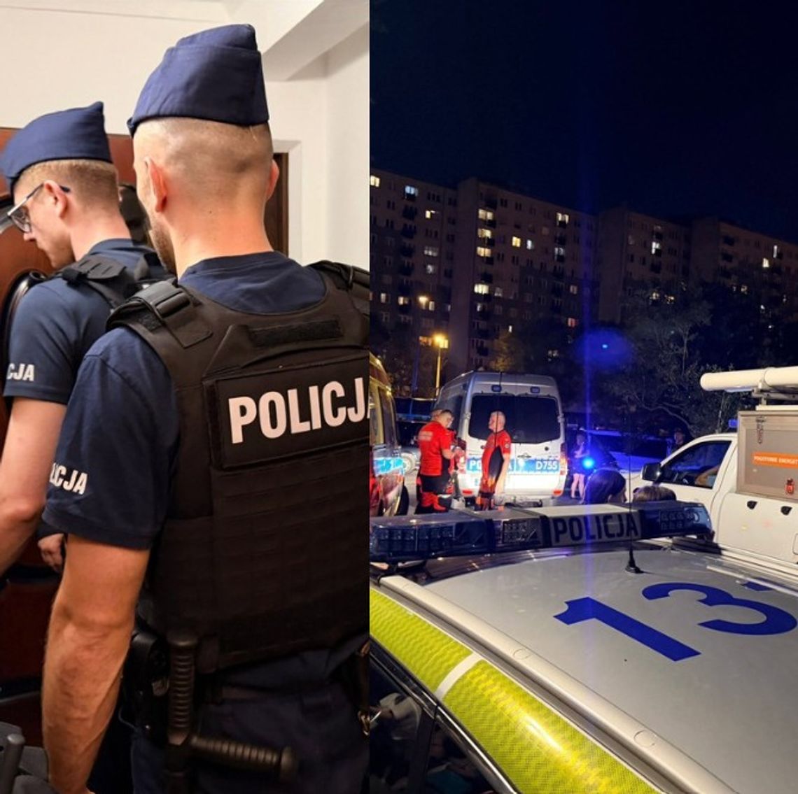 Kontrterroryści i negocjatorzy w nocnej akcji w Lublinie. 58-latek zabarykadował się w mieszkaniu