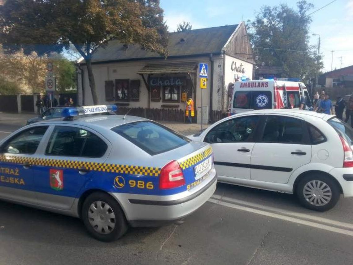 Korki po wypadku na ul. Nadbystrzyckiej w Lublinie