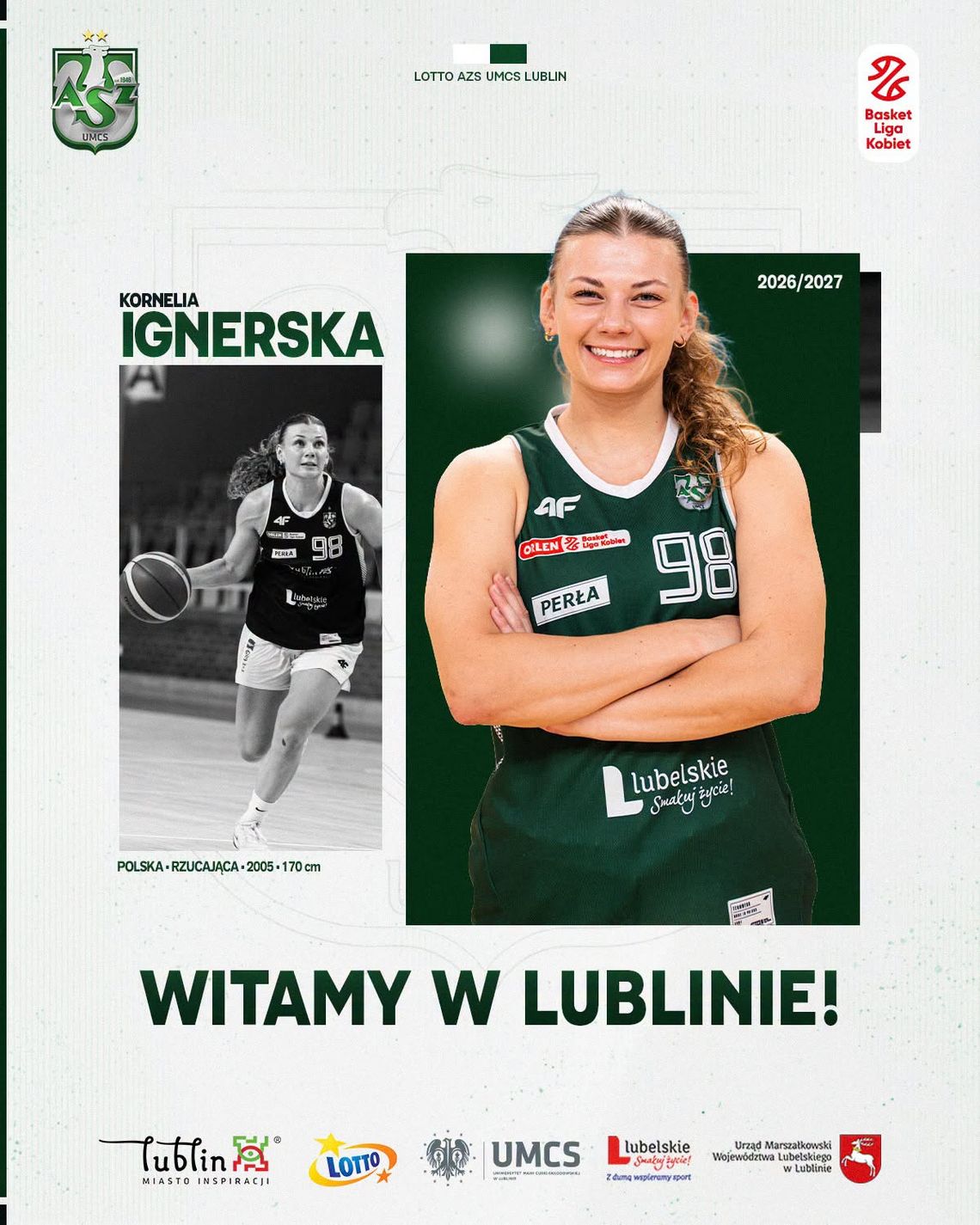 Kornelia Ignerska w LOTTO AZS UMCS Lublin Kornelia Ignerska w LOTTO AZS UMCS Lublin