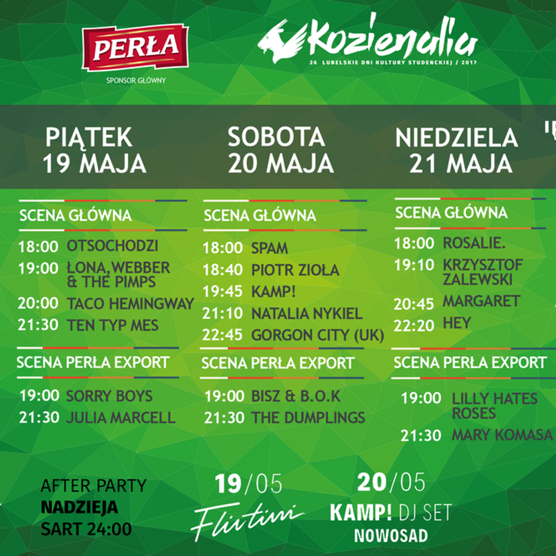 Kozienalia 2017 w Lublinie: Pełny godzinowy program koncertów