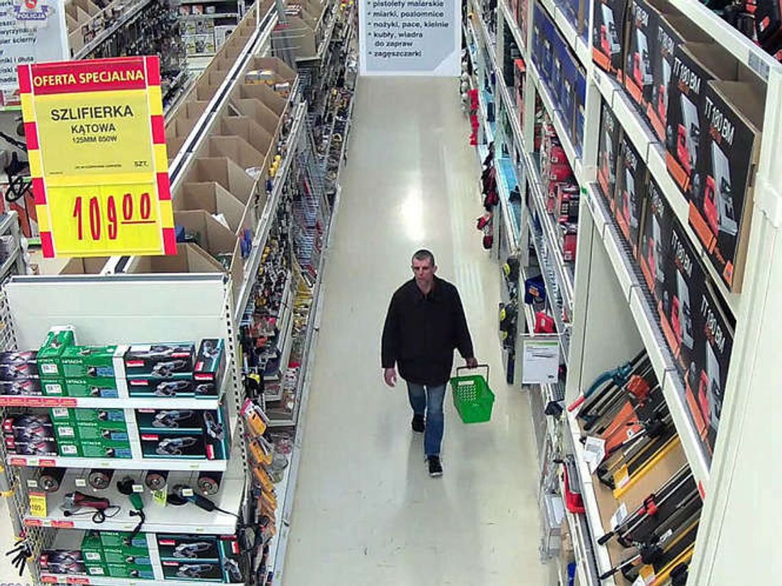 Kradzież w markecie budowanym. Policja szuka sprawcy