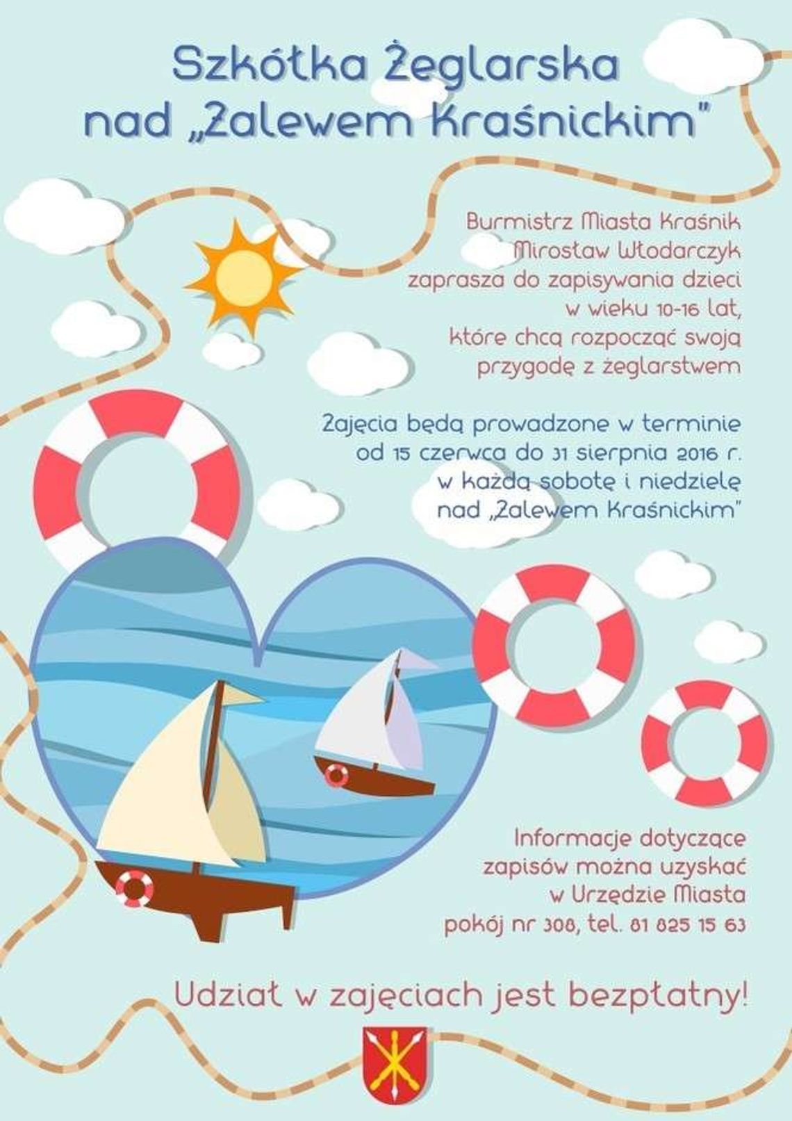 Kraśnik: Darmowa nauka żeglowania dla dzieci Kraśnik: Darmowa nauka żeglowania dla dzieci