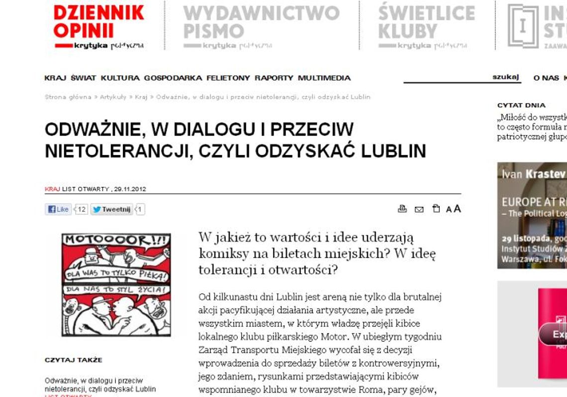 Krytyka Polityczna: Kibice przejęli władzę w Lublinie