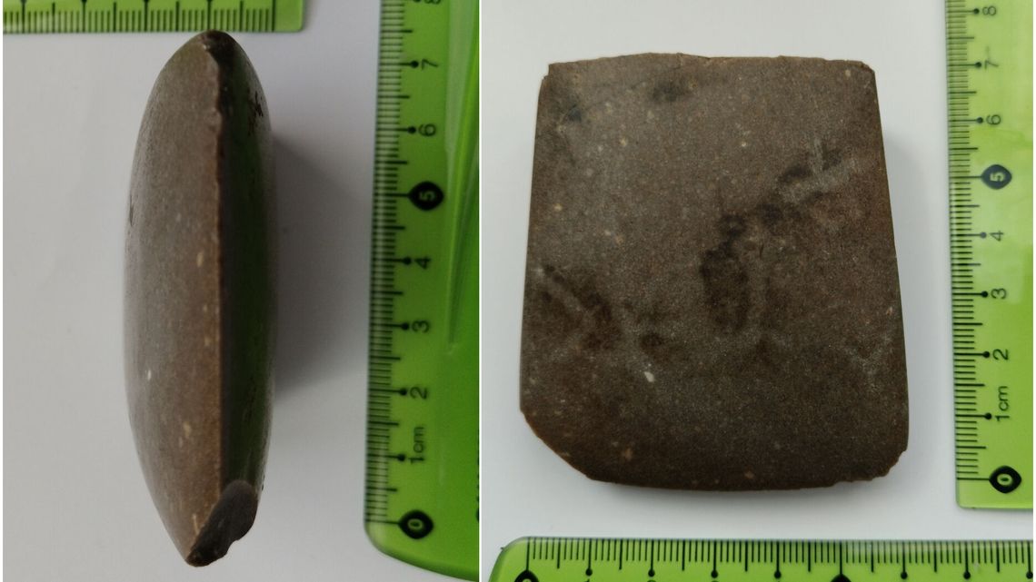 Krzemienna siekiera w malinowym chruśniaku Krzemienna siekiera w malinowym chruśniaku