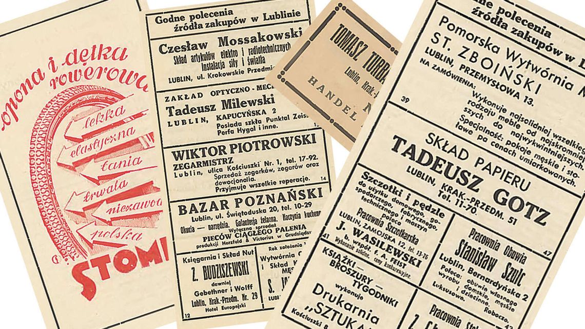 "Kupuj tylko w źródle fachowym". Jak wyglądał mały biznes w przedwojennym Lublinie?
