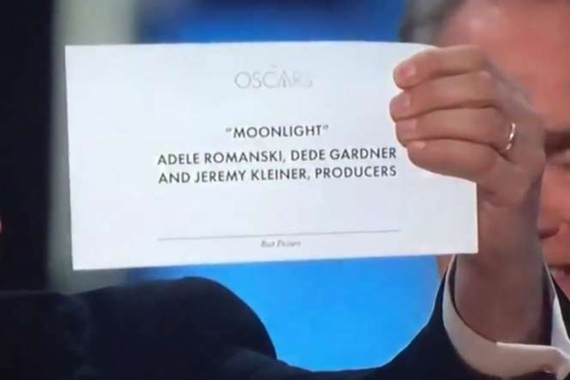 La La Land czy Moonlight? Wpadka stulecia podczas Oscarów 2017 (wideo)