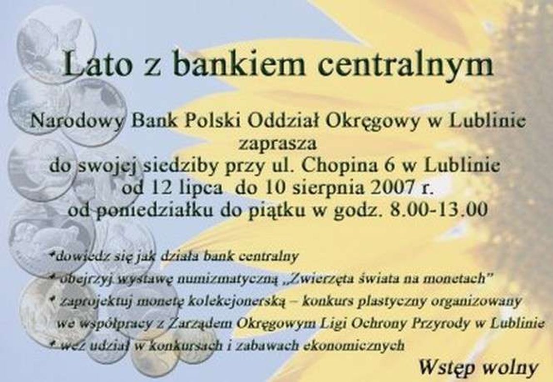 Lato z bankiem. Zajęcia dla dzieci w NBP