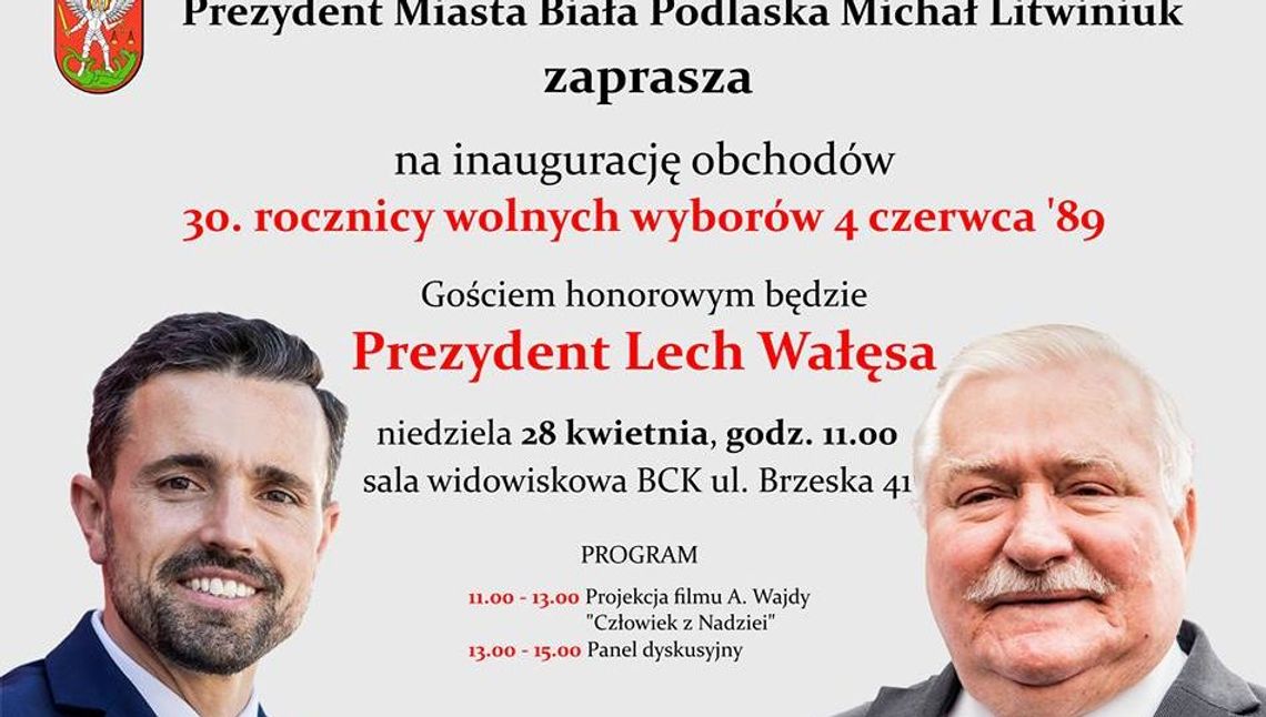 Lech Wałęsa przyjedzie do Białej Podlaskiej Lech Wałęsa przyjedzie do Białej Podlaskiej