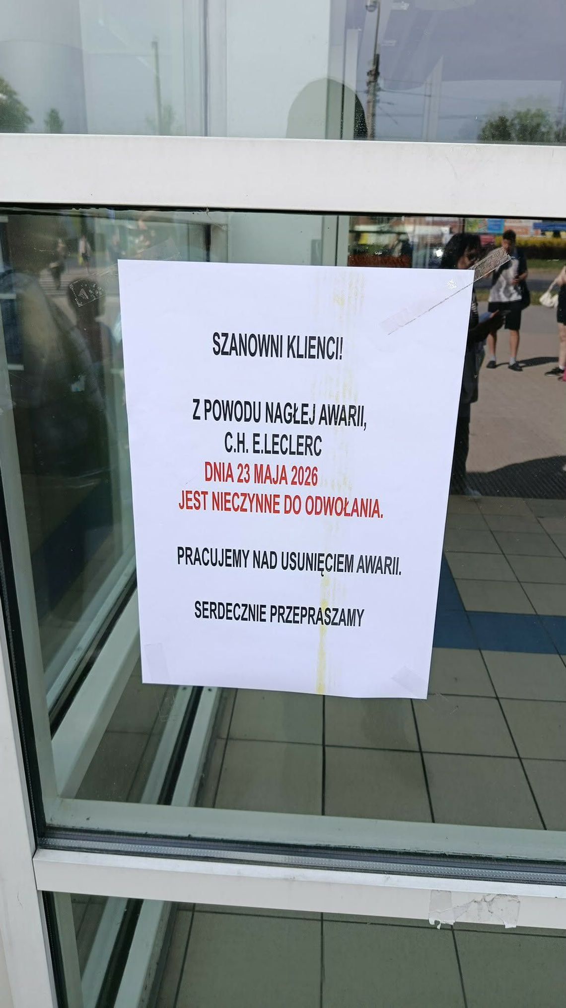 Leclerc zamknięty. Powód? Awaria prądu