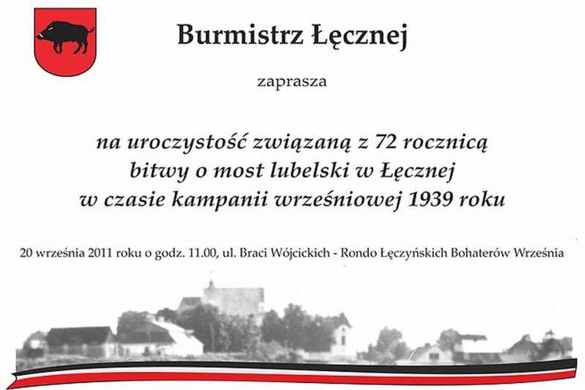 Łęczna: 72. rocznica bitwy o most Łęczna: 72. rocznica bitwy o most