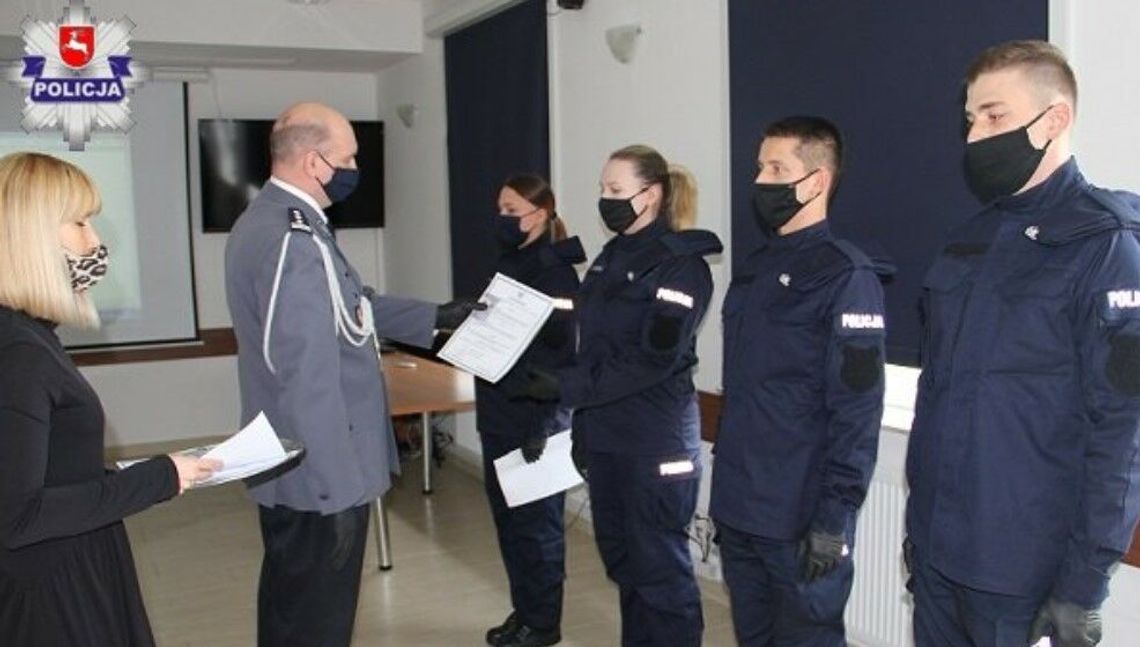 Łęczna: nowi policjanci złożyli ślubowanie