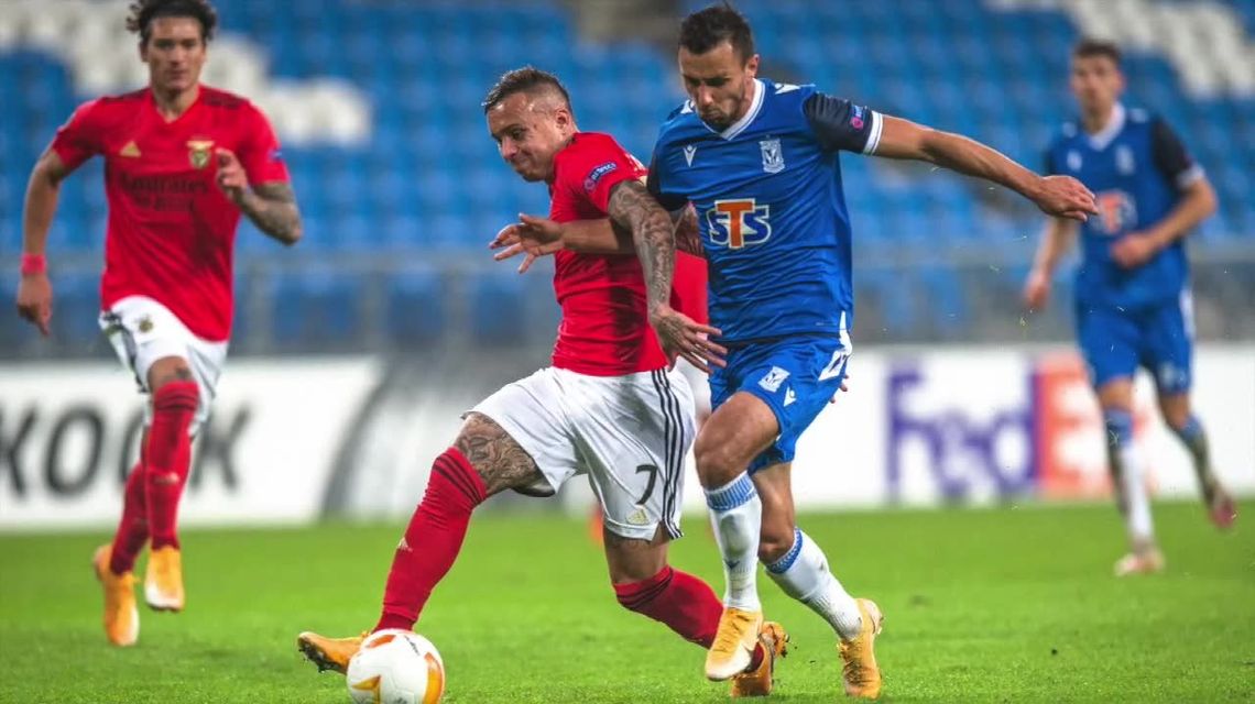 Liga Europy. Lech Poznań postraszył Benfikę Lizbona