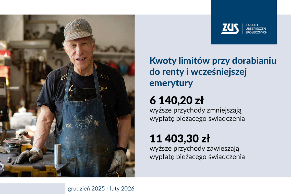 Limity w dorabianiu do emerytur i rent w górę