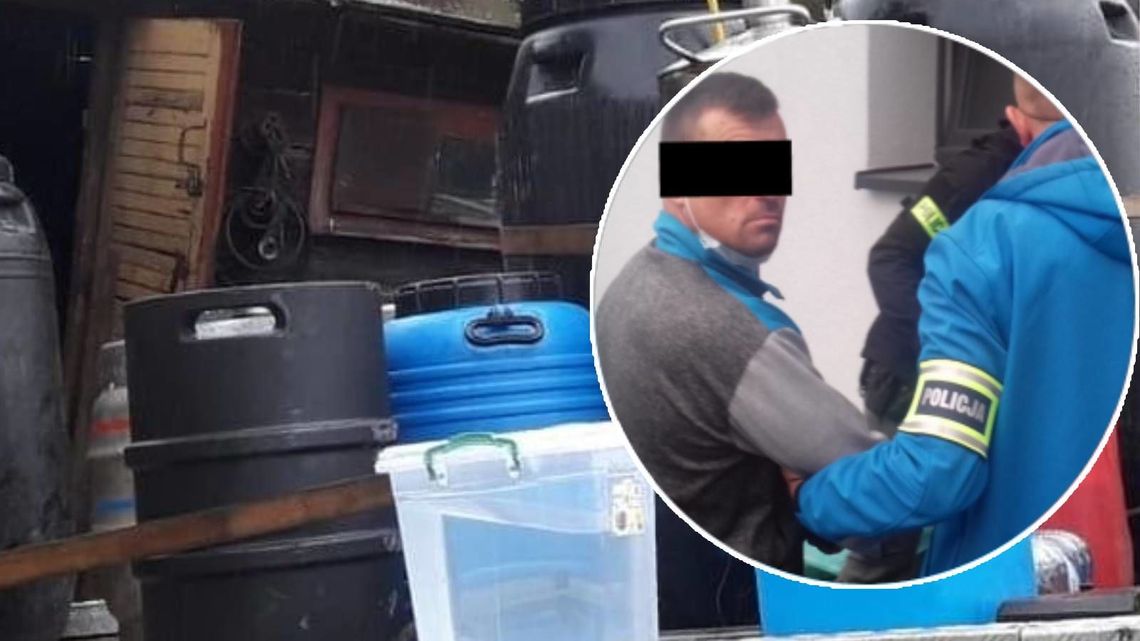 Linia do domowej produkcji alkoholu zarekwirowana Linia do domowej produkcji alkoholu zarekwirowana