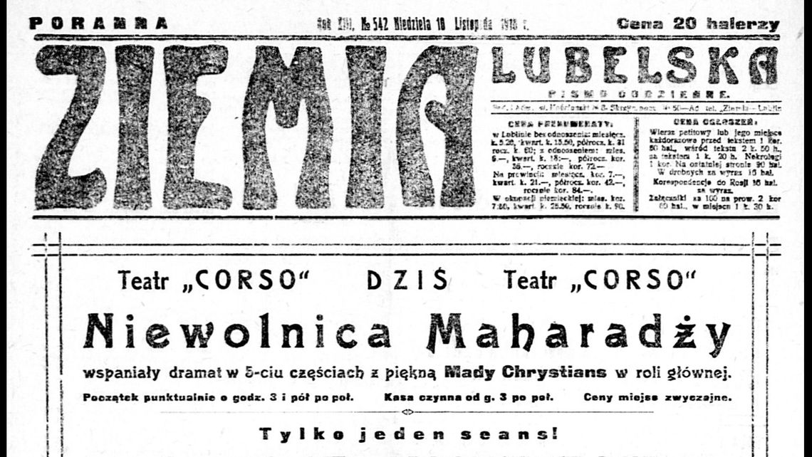 Listy darczyńców i strajk fryzjerów. O czym pisała lubelska prasa w listopadzie 1918 roku?