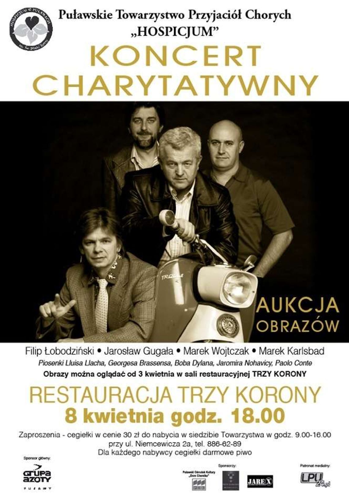 Łobodziński, Gugała, Wojtczak i Karlsbad. Koncert charytatywny w Puławach
