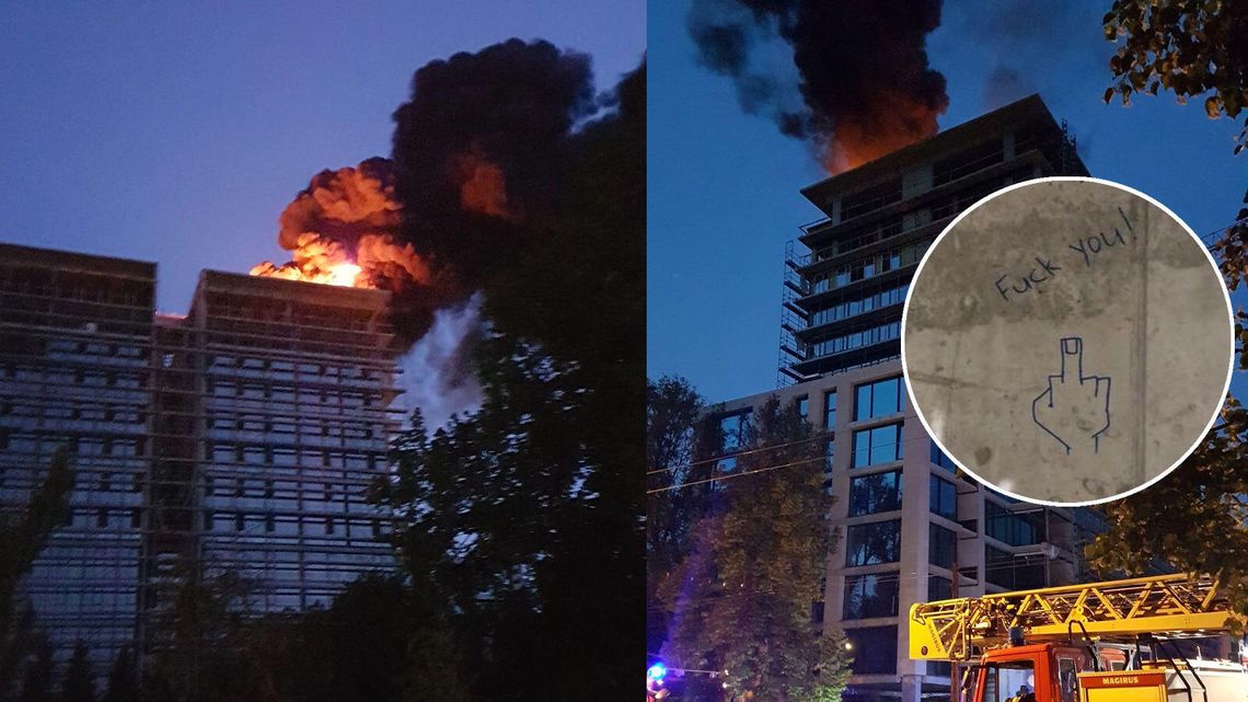 Lubelski deweloper szuka podpalacza, który chciał puścić z dymem wieżowiec UNIA Art Residence. "Zostawił po sobie charakterystyczne rysunki"