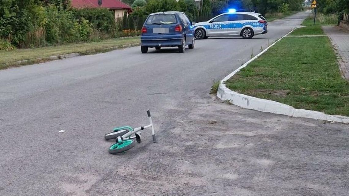 Lubelskie. 2-latek wjechał rowerkiem pod samochód