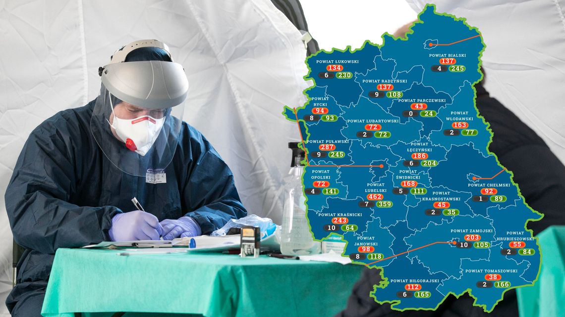 Lubelskie: 4301 osób zakażonych w tym momencie. Jedno miasto, dwa ogniska w Biedronkach