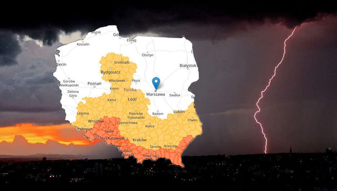 Lubelskie: Intensywne opady deszczu, mogą się pojawić burze. Ostrzeżenie IMGW